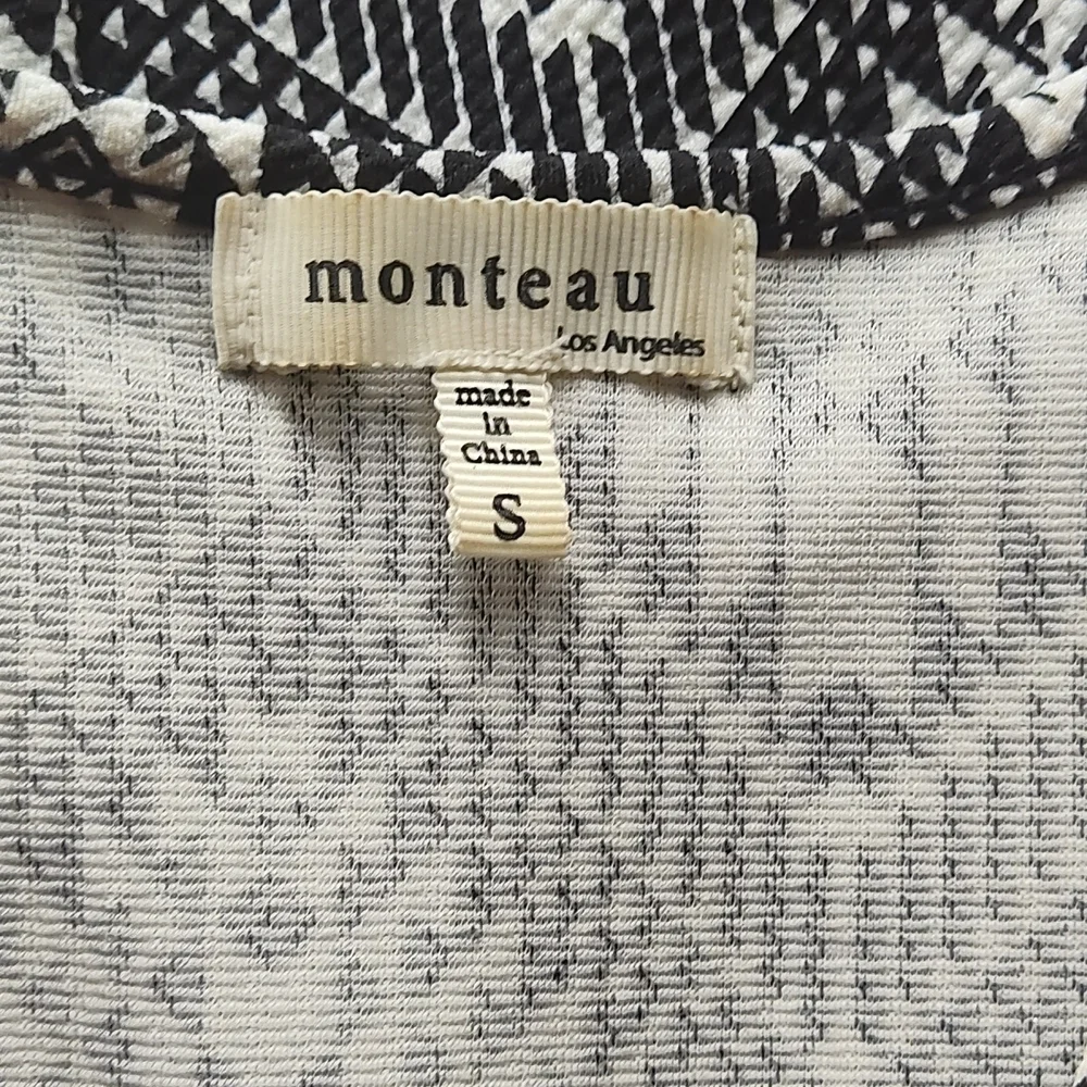 NWOT Black and White V Neck Flirty Fall Dress Size S - Picture 3 of 4